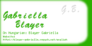gabriella blayer business card